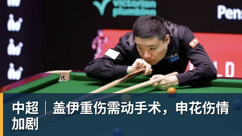 好博体育中超｜盖伊重伤需动手术，申花伤情加剧