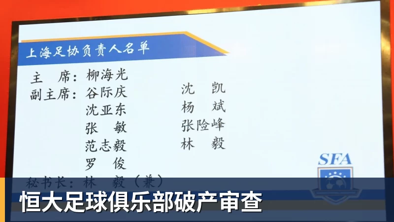 好博体育恒大足球俱乐部破产审查